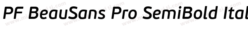 PF BeauSans Pro SemiBold Italic字体转换